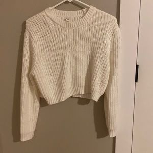 Full Tilt White Cropped Sweater